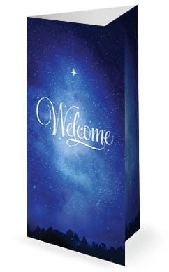 Silent Night Christmas Trifold Bulletin Template