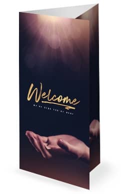 Open Hands Tithing Church Trifold Bulletin