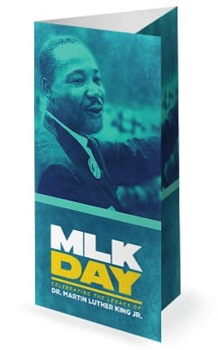 Martin Luther King Jr Day Service Trifold Bulletin Cover