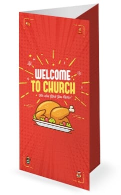 Holiday Food Drive Church Trifold Bulletin