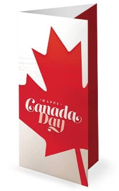 Canada Day Maple Leaf Trifold Bulletin