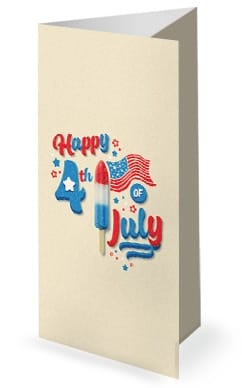 4th Of July Popsicle Church Trifold Bulletin