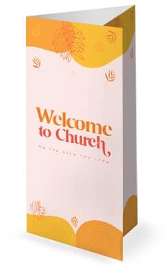 Fall Ministry Launch Orange Church Trifold Bulletin