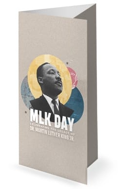 Martin Luther King Day, MLK Day: Trifold Bulletin Cover