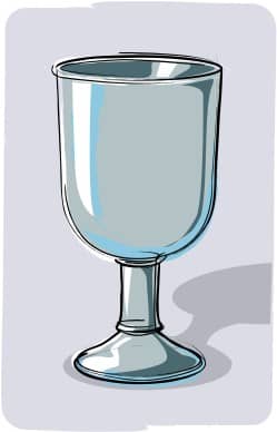 Gray Communion Cup with Shadow