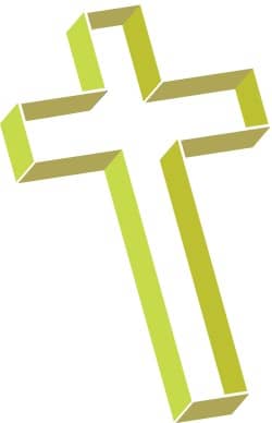 Multilevel Cross in Lime Green