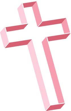 Multilevel Cross in Shades of Pink