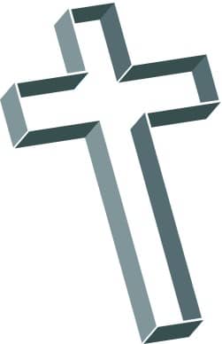 Multilevel Cross in Green and Gray