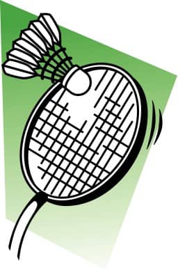 Badminton with Green Background