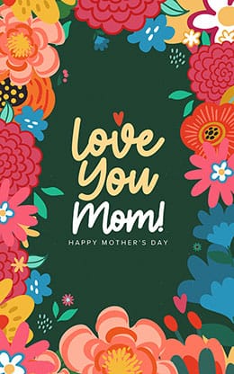 Love You Mom: Bifold Bulletin Cover