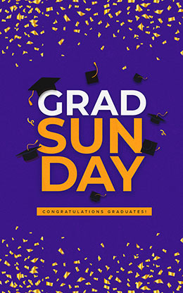 Grad Sunday: Bifold Bulletin Cover