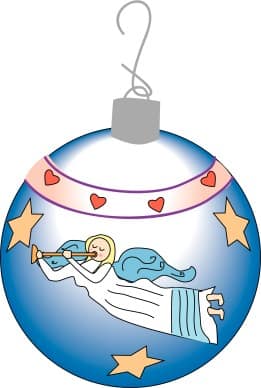 Angel Ornament Heralding Christmas