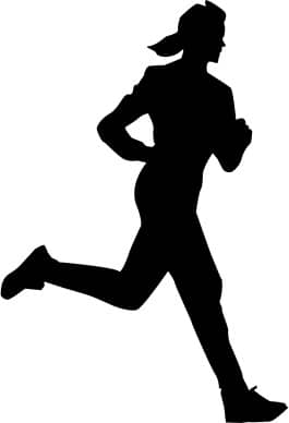 Woman in Silhouette running