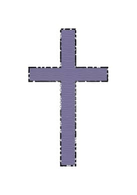 Purple Textured Cross