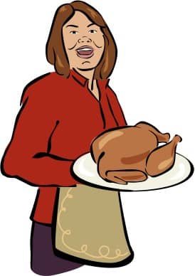 Detailed Woman with Turkey