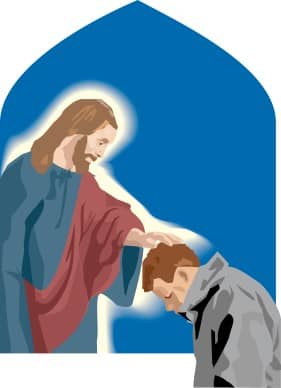 Jesus Touches Praying Man