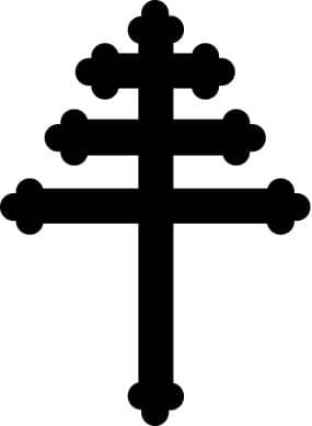 Ornate Papal Cross SIlhouette