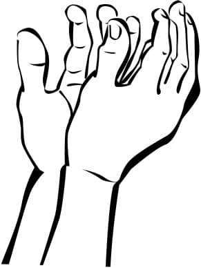 Hands Outstretched in Prayer to Heaven