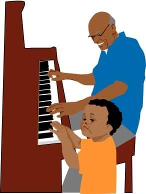 Grandchild Playing Piano