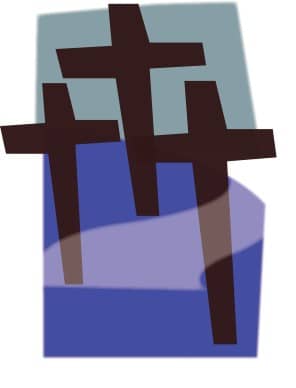 Three Brown Crosses