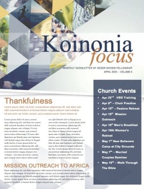 The Book of Proverbs Church newsletter