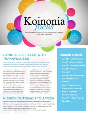 Get Connected Find Us Online Church Newsletter