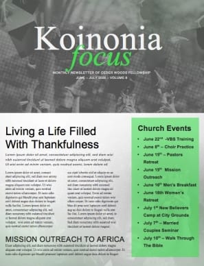 Grad Sunday Religious Church Newsletter