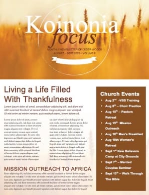 Bless the Lord Christian Newsletter