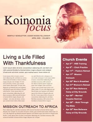 He's Alive Easter Church Newsletter
