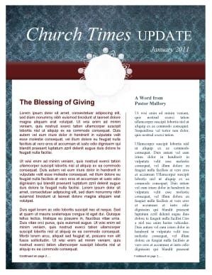 Circle Pattern Church Newsletter Template