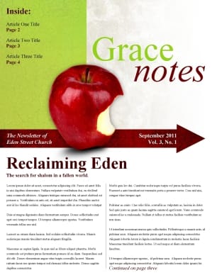Apple Church Newsletter Template