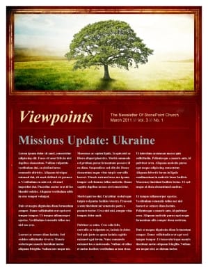 Tree Church Newsletter Template