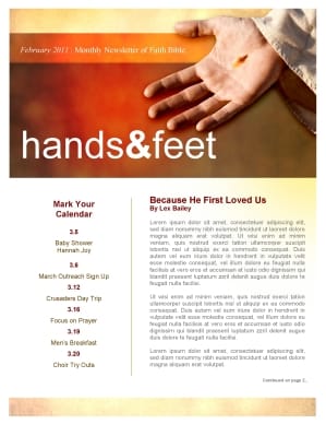 By His Wounds Church Newsletter Template