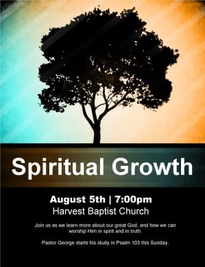 Spiritual Growth Church Flyer