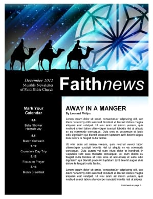Christmas Messiah Newsletter Template