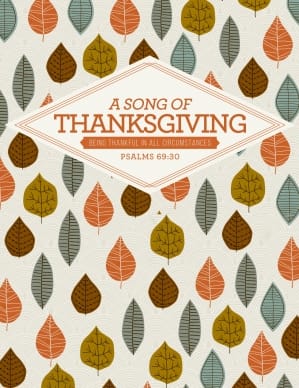 A Song of Thanksgiving Christian Flyer