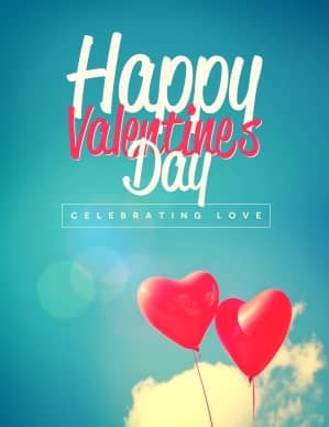 Celebrating Love Valentine's Day Church Flyer