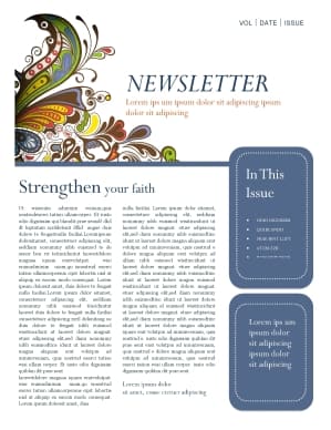 Retro Church Newsletter Template
