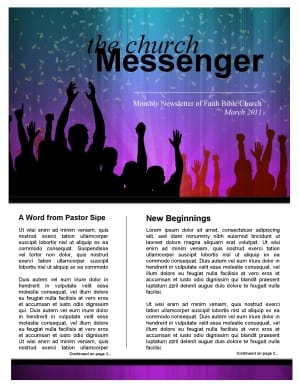 Celebration Church Newsletter Template