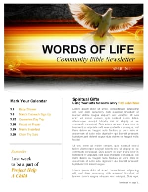 Holy Spirit Dove Church Newsletter