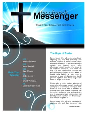 Church Cross Newsletter Template