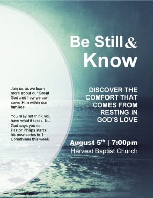 Be Still Flyer