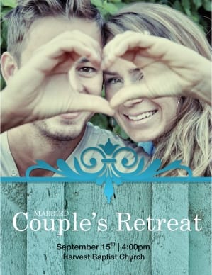 Married Couples Retreat Flyer Template