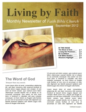 Living By Faith Church Newsletter