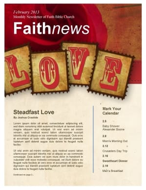 Love Letters Church Newsletter