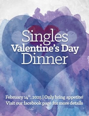Love One Another Valentine's Day Church Flyer