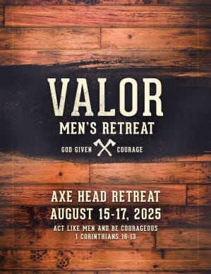 Valor Men's Retreat Ministry Flyer