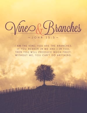 Vine and Branches Religious Flyer