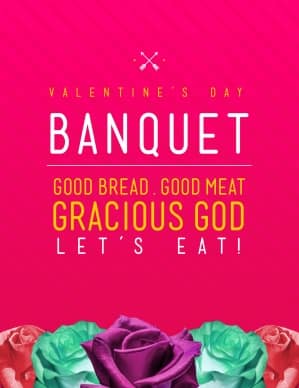 Valentine's Day Banquet Christian Flyer
