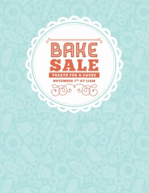 Bake Sale Church Flyer